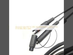 ท่อหุ้มเกราะ IP67 SC APC SM สายแพทช์ไฟเบอร์สำหรับสายเคเบิล FTTA FTTH BBU RRU