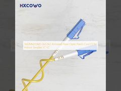 SM/MM/OM3 G657A2 สายแพทช์ไฟเบอร์ออปติกหุ้มเกราะ FTTH Indoor Simplex LC-LC