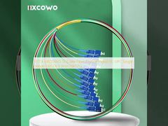 FTTX HXCOWO 12 สีไฟเบอร์ออปติกผมเปีย SC UPC โหมดเดียว G657A 0.9 มม. G652D