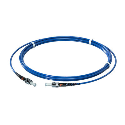 ซื้อ FTTH PVC 3.0MM Single Mode G657A1 3M ST/UPC-ST/UPC Armored Fiber Optic Patch Cord การผลิตออนไลน์