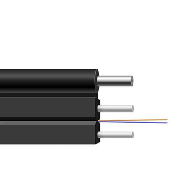 ซื้อ G657A 1km FTTH Drop Cable 1 2 4 6 8 12 Core PVC Fiber Optical Cable for Indoor/Outdoor การผลิตออนไลน์