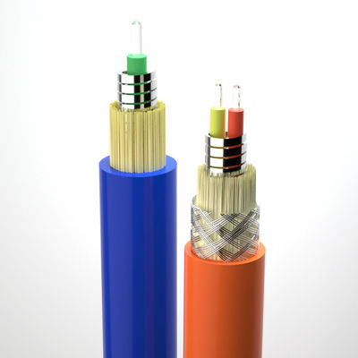 ซื้อ Spiral Armored Fiber Optical Cable 2.0/3.0mm CPR FTTH 1 Core Single Mode Indoor Flexible การผลิตออนไลน์