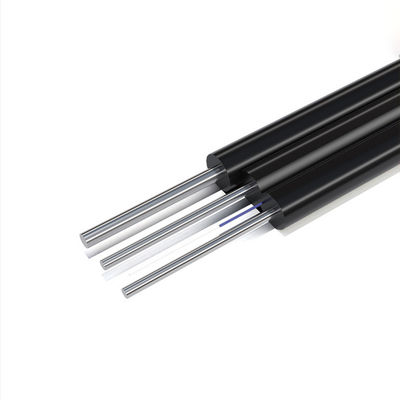 ซื้อ HXCOWO FTTH Outdoor GJYXCH 1 2 4 Core G657A1 Steel Wire Or FRP Black Fiber Optic Drop Cable การผลิตออนไลน์