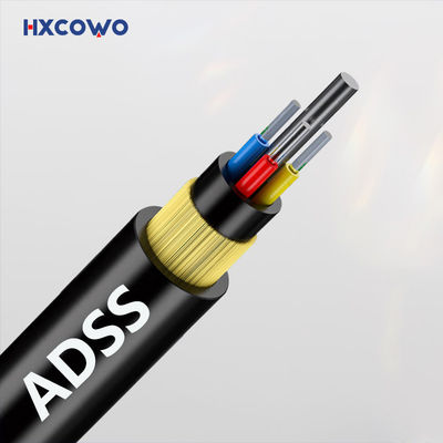 ซื้อ ADSS 80 ม. 100 ม. 120 ม. 200 ม. สายไฟเบอร์ทางอากาศช่วง G652D G657A1 G657A2 การผลิตออนไลน์