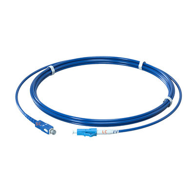 ซื้อ Single Mode 9/125 G652D Simplex SC/UPC-LC/UPC Armored Fiber Optic Patch Cord for Signal Transfer การผลิตออนไลน์