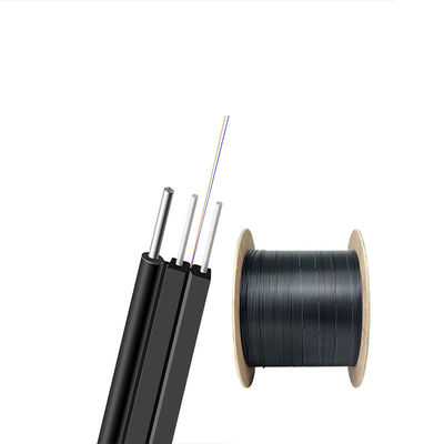 ซื้อ สายเคเบิลวางสายไฟเบอร์ออปติกม้วน 1 กม. กลางแจ้ง FTTX FTTH 1/2/4 แกนรายการสายเคเบิล HXCOWO การผลิตออนไลน์