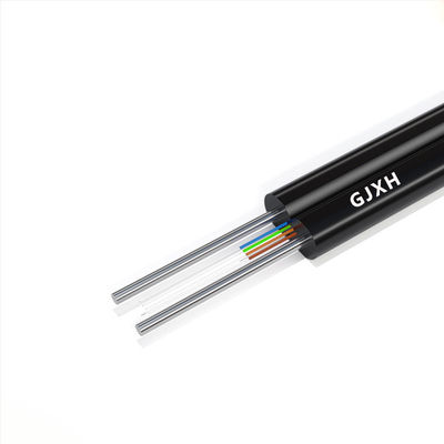 ซื้อ G657A1 G657A2 Indoor Fiber Optic Cable With Steel Messenger 1/2/4/6/8/12Cores การผลิตออนไลน์
