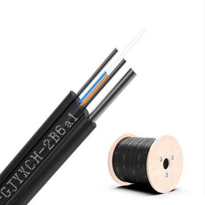 ซื้อ จำนวนตัวนำ≥ 10 FTTH สายเคเบิลวางสายไฟเบอร์ออปติก 2 แกน 1 กม. GJYXCH พร้อมความยาวที่กำหนดเอง การผลิตออนไลน์