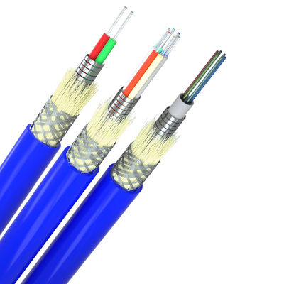 ซื้อ OM1 OM2 OM3 Multimode Armored Fiber Optic Cable งานกันฝุ่น การผลิตออนไลน์