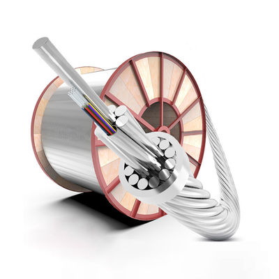 ซื้อ Self Supporting Aerial OPGW Fiber Optic Cable Overhead Optical Ground Wire 48 Core การผลิตออนไลน์