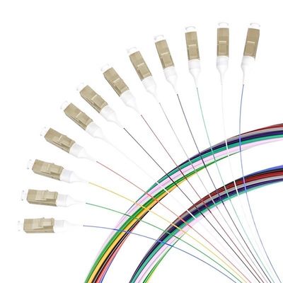 ซื้อ ความยาวที่กําหนดเอง 12 คอร์ LC/APC สายไฟเบอร์ออปติกแบบเดียว Pigtail สําหรับ FTTN Connection การผลิตออนไลน์