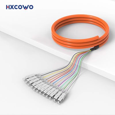 ซื้อ ผมเปียไฟเบอร์ออปติกโทรคมนาคมสีส้ม SC APC OM1 OM2 OM3 FTTH CATV การผลิตออนไลน์