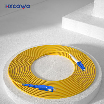 ซื้อ HXCOWO LC SC/UPC Optical 1M Single Mode Single Core 3.0mm Fiber Cable Patch for FTTX การผลิตออนไลน์