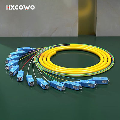 ซื้อ 12 Core SC UPC APC LC FC ST E2000 SM MM OM2 OM3 OM4 Fiber Optic Pigtail Ribbon Patch Cord การผลิตออนไลน์