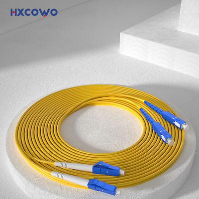 ซื้อ HXCOWO FTTH Indoor SC/UPC-LC/UPC SM G657A2 Duplex Armored Fiber Cable Patch for Wired LAN การผลิตออนไลน์