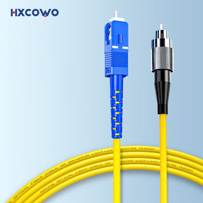 ซื้อ HXCOWO Indoor Outdoor 1 2 4 Core G657A1 FTTH Armored Fiber Optic Cable Patch With SC FC Connector การผลิตออนไลน์