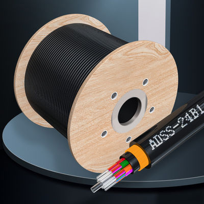 ซื้อ Double Jacket G652D ADSS All Dielectric Self Supporting Black ADSS Fiber Optic การผลิตออนไลน์