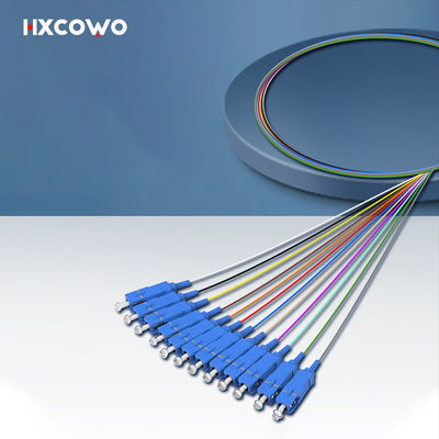 ซื้อ HXCOWO 12 Core Bundle SC Pigtail G657A1 A2 1 Meter Customized Length Fiber Optic Pigtail การผลิตออนไลน์