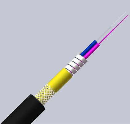 ซื้อ LSZH Jacket 5.0mm OS2 G652D Singlemode Armored Fiber Optic Cable for Networks การผลิตออนไลน์