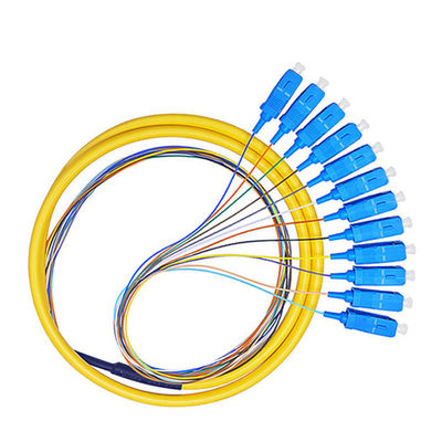 ซื้อ Customized Lengths HXCOWO 12 Color Multimode OM4 SC Connector 0.9mm Fiber Optic Pigtail การผลิตออนไลน์