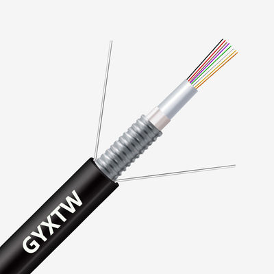 ซื้อ Custom Length HXCOWO GYXTW G652D 2/4/6/8/12/24/24/48/96 Core Armoured Fiber Optic Cable การผลิตออนไลน์