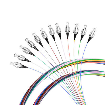 ซื้อ G657 12Color 0.9mm 1.5M Fiber Optic Pigtail for FTTX Wavelength 850nm/1310nm/1550nm การผลิตออนไลน์