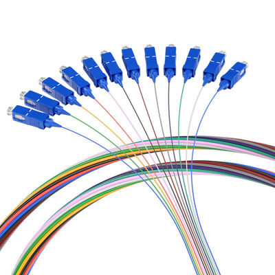 ซื้อ Customized Lengths 1m/2m/3m... 1 HXCOWO 12Core-Color SC Single-Mode G657/G652D Fiber Optic Pigtails การผลิตออนไลน์
