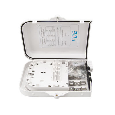 ซื้อ Black White OEM Fiber Optic Distribution Box FTTX 8 Core With 1 8 PLC Splitter การผลิตออนไลน์