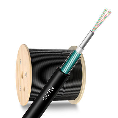 ซื้อ 12 Cores GYXTW Aerial Outdoor Steel Wire FTTH Armoured Fiber Optic Cable for Superior การผลิตออนไลน์