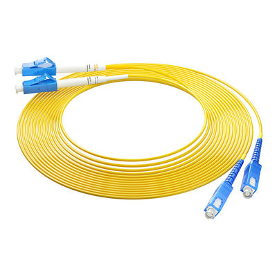 ซื้อ เครือข่าย LAN มีสาย HXCOWO OM3 2core SC/UPC To LC/UPC MM 50/125 Duplex 3.0mm 2.0mm แพทช์เคเบิลไฟเบอร์ออปติก การผลิตออนไลน์