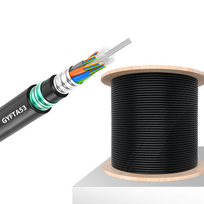ซื้อ Non Metallic Outdoor Armored Fiber Optic Cable GYFTA53 Custom Length การผลิตออนไลน์