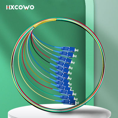 ซื้อ FTTX HXCOWO 12 สีไฟเบอร์ออปติกผมเปีย SC UPC โหมดเดียว G657A 0.9 มม. G652D การผลิตออนไลน์