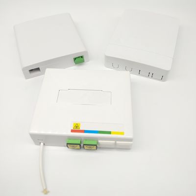 ซื้อ กล่องเชื่อมต่อไฟเบอร์ออปติก 2 พอร์ต Ftth กล่องเชื่อมต่อไฟเบอร์อะแดปเตอร์ SC / APC การผลิตออนไลน์
