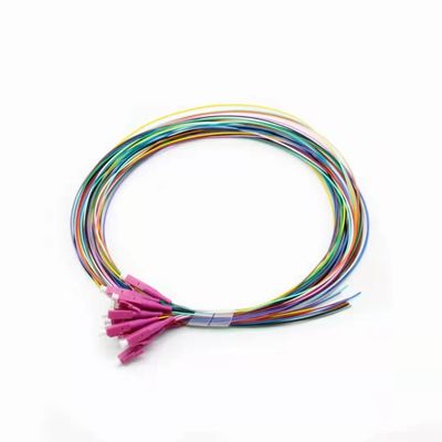 ซื้อ 12 คอร์ LC UPC สายไฟเบอร์ออปติก Pigtail Multimode G657A1 FTTH Pigtail สําหรับการเชื่อมต่อเครือข่าย การผลิตออนไลน์