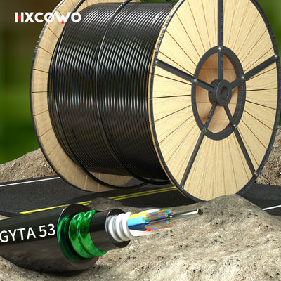 ซื้อ G652D/G657A1/G657A2 Fiber Optic Cable GYTA53 6-288 Core for Telecom Comunication การผลิตออนไลน์