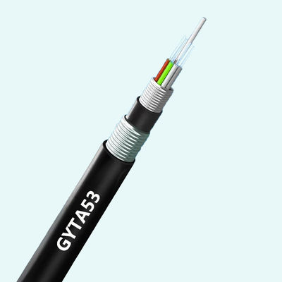 ซื้อ สายเคเบิลไฟเบอร์ออปติก GYTA53 ที่ปรับเกราะสําหรับการถ่ายทอดข้อมูลความเร็วในสภาพแวดล้อมที่รุนแรง การผลิตออนไลน์