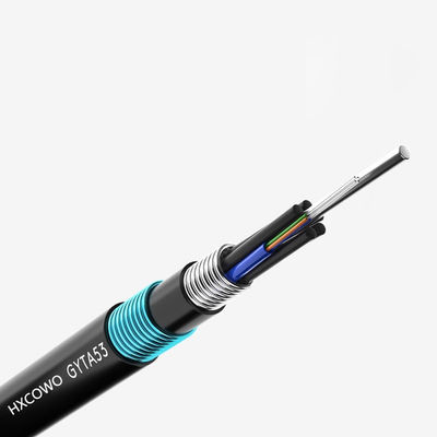 ซื้อ HXCOWO GYTA53 48 Core G652D PE Underground Armored Fiber Optic Cable with LSOH Jacket การผลิตออนไลน์
