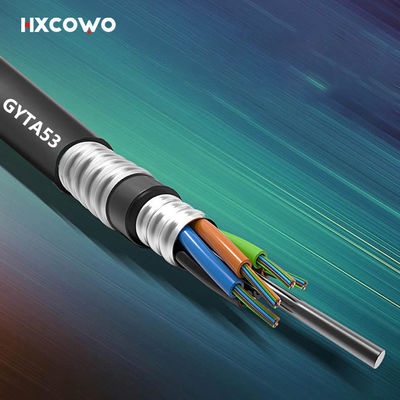 ซื้อ HDPE Jacket Fibre Optic Cable Armoured RoHS Outdoor Rated Fiber Optic Cable การผลิตออนไลน์