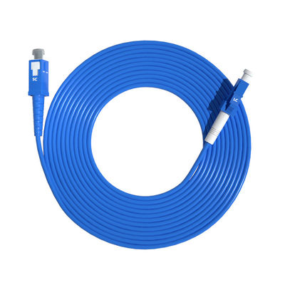 ซื้อ HXCOWO Waterproof Single Mode Simplex 9/125 3.0mm SC-LC Armored Fiber Optic Cable Patch การผลิตออนไลน์