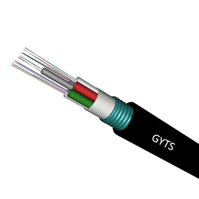 ซื้อ HXCOWO Steel Armoured Fibre Optic Cable Aerial Duct 6 12 24 48 96 144 Core GYTS การผลิตออนไลน์