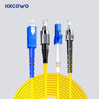 ซื้อ HXCOWO SC LC FC ST MTRJ APC/UPC Connectors Indoor Armored Fiber Optical Patch Cord 1 การผลิตออนไลน์