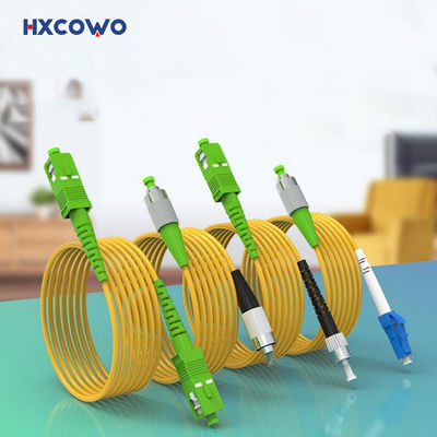 ซื้อ สายแพทช์ไฟเบอร์ออปติก 1core HXCOWO SC/FC/LC/ST การสูญเสียต่ำ APC/UPC 9/125 SM SX 3M G657A การผลิตออนไลน์