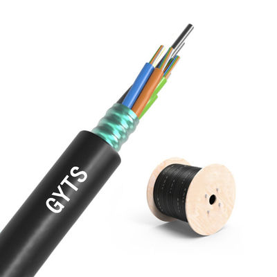 ซื้อ Outdoor Duct and Conduit Customized 2-288 Cores SM MM Armoured GYTS Fiber Optic Cable การผลิตออนไลน์