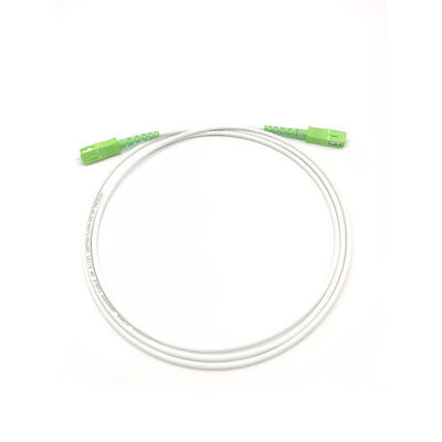 ซื้อ G657A 3.0mm LSZH White Armored Fiber Optic Patch Cord SC/APC To SC/APC SM 9 1F การผลิตออนไลน์