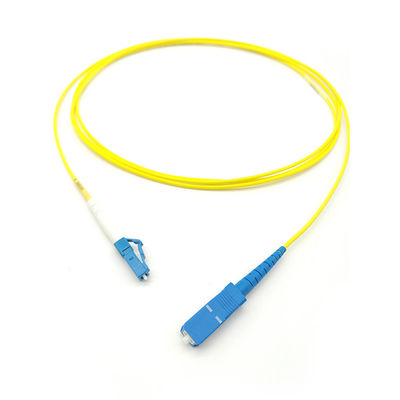 ซื้อ SM LSZH 3mm SX 2M Stainless Steel Armored Fiber Optic Jumper Cable FTTH LC/UPC-SC/UPC การผลิตออนไลน์