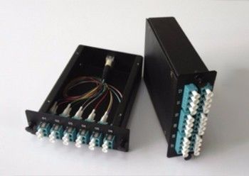 ซื้อ Black Fiber Patch Panel 24 Port MTP MPO Module Fiber Optic Patch Panel การผลิตออนไลน์