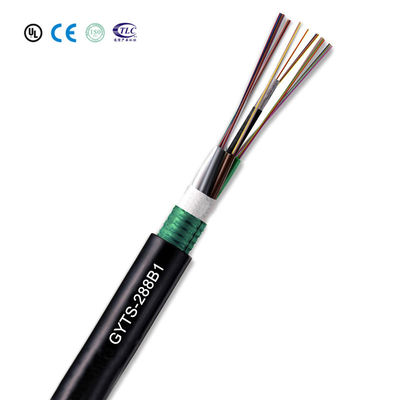 ซื้อ G655 GYTS สายเคเบิลไฟเบอร์ออปติกแบบเกราะภายนอกที่มี ITU G652D และ G657A สายท่อหลุดที่หลุดเพื่อผลงานสูง การผลิตออนไลน์